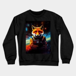 Cute Fox In Space Crewneck Sweatshirt